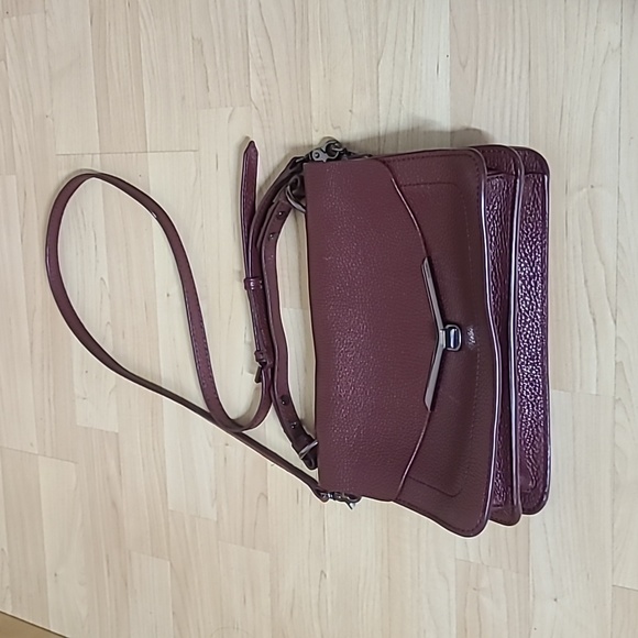 Valentina Botkier New York Burgundy Crossbody FLAP SATCHEL Red - Picture 5 of 12